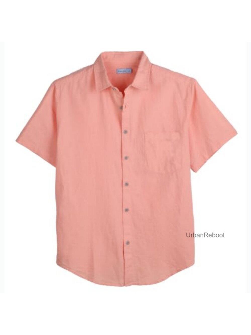 Men's Short Sleeve Button Down Linen Shirt Casual Summer Beach Wedding